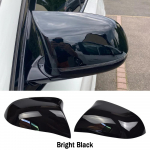 For BMW X5 F15 X6 F16 Suitable Rearview mirror 2014-2018 Horn type rearview mirror shell replaceable reversing mirror cover Glossy Black-1