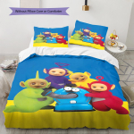 Teletubbid Muster Voodipesu Tekikott Komplekt Tekikott Padjap&uuml;&uuml;r Kodu Kaunistus Kingitus (1 * tekikott + 2 * padjap&uuml;&uuml;ri, ilma s&uuml;damikuta) 135x200cm