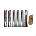 Tube Stainless Steel pipes 7cm Diameter with Storage Bag Chimney Flue Extension for Outdoor gray