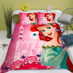Merineitsi printsess Ariel 100% pol&uuml;ester Anime tekikoti komplekt Mugav tr&uuml;kitud multifilmikujutisega Kahekohaline voodipesu J&otilde;ulukingitused EU Single(135*200cm)3pcs