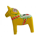 Rootsi Dala hobune Traditsiooniline kogutav lauaornament esikulaud, keskmine osa, raamaturiiul, kapp, kodu kaunistus kollane