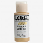 Peinture acrylique - GOLDEN - Gold Fine Iridescent - 30ml - Haute r&eacute;sistance - Flexibilit&eacute;