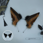 Simulatsioon Cosplay Habemega Hunt Juuksekaunistus Pl&uuml;&uuml;sist Peakate Juukseaksessuaarid Karvane Kohev Halloweeni Pidu Metsloomak&otilde;rvadega Juuksekaunistus