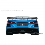&Uuml;hilduv tagaspoileri deflektor Chevrolet Corvette C8 jaoks (2019) Modifikatsioon Matte Black