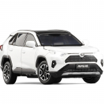 1/32 Toyota RAV4 2020 Maastur Die-cast & M&auml;nguautod Metallist Automaal Mudel Amortisaator Heli Valgus Kogumine Autode M&auml;nguasjad Kingitus valge