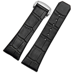 Ehtsa Nahast K&auml;ekella Rihm Omega Constellation Double Eagle Seeria Meeste Naiste K&auml;ev&otilde;ru Must Lilla Valge 17mm 23mm 17mm Silver Clasp gray