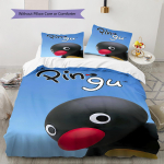 PINGU mustriga voodipesu, Tekikomplekt Tekikott Padjap&uuml;&uuml;r Kodu S&uuml;nnip&auml;evakingitus (1 * tekikott + 2 * padjap&uuml;&uuml;ri, ilma s&uuml;damikuta) 135x200cm