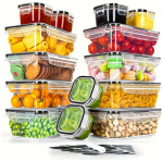26-osaline l&auml;bipaistev lekkekindel v&auml;rskuse s&auml;ilitav plastist hoiukonteinerite komplekt 14-Piece Set puhas