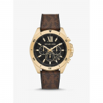 Michael Kors &Uuml;legabariidiline Brecken Logoga ja Kuldse Tooniga K&auml;ekell MK8849 pruun