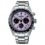 SEIKO 100m veekindel p&auml;ikesetoitega kvartsliikumisega roostevabast terasest rihmaga k&auml;ekell 39mm Meeste k&auml;ekellad SSC955 Purple Watch Dial