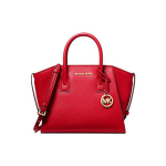 Michael Kors Avril T&auml;hekujuline Logo &Uuml;hev&auml;rviline T&ouml;&ouml;le Sobiv Nahast &Otilde;la-Crossbody Totes Kott V&auml;ikesed Naiste k&auml;ekotid Erepunane 35F1G4VM2L-BRIGHT-RED Basic Set (Bag+Dust Bag)