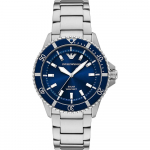 Emporio Armani World Explorer Tumesinine Roostevaba teras H&otilde;bedane Meeste P&auml;ikeseenergia Kvarts AR11697 Kell tumesinine v&auml;rv