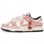 Nike Dunk Milk Peach Pink Mist, Vintage Sweetheart Abrasion Resistant Slip Resistant Low top Skateboard Shoes Unisex DD1503-101(Team2070-S-BOX) 36.5