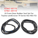 2X Eesmise Ukse Kummist Tihendi Komplekt Toyota LandCruiser 79 Seeria HZJ HDJ FZJ jaoks