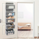 Mitmeotstarbeline rippuv kott:5-korruseline hoiustaja l&auml;bipaistvate akendega m&auml;nguasjade, rahakottide ja r&auml;tikute jaoks, riidest materjal, virnastatav