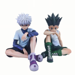 Anime Killua Zoldycki kuju 12cm Istuv PVC Kogutav mudelm&auml;nguasi Kingitused f&auml;nnidele Tegevus GON FREECSS 12cm gray