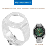 Selge vaigust rihmaga kellakarp Casio G-SHOCK GA2100 2110 GA-B2100 jaoks V&auml;lisspordi meeste ja naiste rihmakarp Kellatarvikud GA2100 white