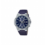 Casio 100 meetrit veekindel, kvartsmehhanismiga, nahkrihmaga, Jaapani ja Korea kell, meeste kell, sinise sihverplaadiga EFV-640L-2AV sinine