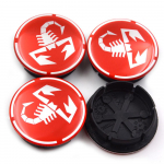 4 tk/partii 50 mm (44 mm) 500 Abarth Veljekeskusm&uuml;tsid Fiat Abarth Marea Multipla Punto Skorpioni logoga