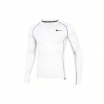 Nike Pro Dri-Fit Spordiklassika Kitsa l&otilde;ikega Pikkade varrukatega &Uuml;mmarguse kaelusega T-s&auml;rk Meeste Topid Valge DD1991-100 S
