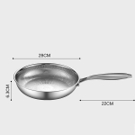 28cm Puhas Titaan Vasaratud Pro Praepann Mittekleepuv Muna Praepann Pann Katmata Paabulinnu Vasar Muster K&ouml;&ouml;gi K&uuml;psetuspott gray