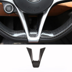 Ehtne s&uuml;sinikkiud Alfa Romeo Stelvio Giulia 2017-2019 jaoks Auto rooliratta dekoratiivne raamikleebis Auto siseaksessuaarid black
