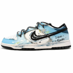 Nike Dunk S&uuml;nteetiline nahk, Nahast madalad rulaketsid Unisex Sinine Valge Must DD1391-100(Team2343-) 45.5