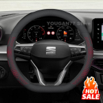 Nahast autojuhtimiskangi kate Seat Ibiza 2013-2024 2025 jaoks Libisemisvastased katted Katekate jaoks Auto sisekujundus Seat leon Tarvikud