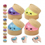 Stressileevendav pelmeeni-squishy s&auml;deleva m&uuml;steeriumikarbi, mitmev&auml;rviline pigistatav m&auml;nguasi