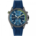 Hugo Boss 1513821 Globetrotter Sinise sihverplaadiga kronograaf meeste k&auml;ekell 46 mm sinine