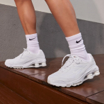 Nike Shox Ride 2 Amortiseerivad Hingavad Jooksusaapad Unisex Valged 39