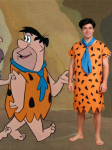 2-osalise komplekt Halloweeni teemalisteks pidudeks ja Cosplay kost&uuml;&uuml;mideks koos Fred Flintstone'i signatuurkost&uuml;&uuml;miga, K&auml;sitpesu v&otilde;imalusega j&otilde;udluskomplekt Cosplay &uuml;ritusteks S beige
