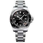 LONGINES Concas sukeldumisseriaali GMT automaatne mehaaniline liikumine 300 meetrit kell 43 mm must sihver roostevabast terasest ja keraamiline korpus L3.890.4.56.6 must
