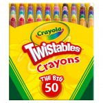 Crayola Twistables V&auml;rvipliiatsid Suur 50 Pikendatavat V&auml;rvipliiatsit Autentne Toode (50 v&auml;rvi) - (523420) -