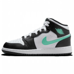 Air Jordan 1 Mid k&otilde;rged retro korvpallijalan&otilde;ud valge/must/roheline unisex GS nahk DQ8423-103 38