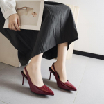 Naiste K&otilde;rge Kontsaga Kingad Seksikad Terava Ninaga Elegantne Kleidi Sandaalid Naine 2025 Uus Kevad Disainer Peo Trend Kingad Zapatos 35 punane