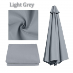 6/8 ribiga aiapiknikukate asenduskatte asendus 2/2,5/2,7/3M UV-kaitsega veekindel aiapiknikukate vihmakatte asendus (Light Grey,2M for 6Ribs) helehall v&auml;rv