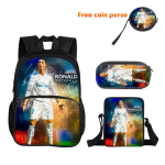 Ronaldo 3 tk Komplekt Seljakott Spordist &Otilde;lakott K&uuml;ljekott CR Seljakott Jalgpallit&auml;ht Raamatukotid Poistele T&uuml;drukutele Parim Kingitus