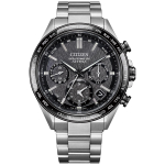 CITIZEN ATTESA CC4058-67X, Kronograaf, GPS-satelliidiga kell, Safiirklaas, Kerge titaan, Must/H&otilde;bedane, Raadio-p&auml;ikeseenergia