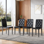 4 s&ouml;&ouml;gitooli komplekt puhtalt mustas &ndash; kerge luksus. Esimene valik Euroopa s&ouml;&ouml;gisaalidesse, mustad metalljalad mitmek&uuml;lgsete kombineerimisv&otilde;imaluste jaoks. 42 x 46 x 89 cm must