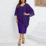 Naiste Vabaaja Lahtine Varrukateta &Scaron;ifoonist Wrap Bodycon Suur Suurus Kleit XL lilla