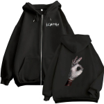 Drake Iceman Tour Album T&otilde;mblukuga Huppar Mehed Naised Retro Mood Pullover Joped Dressipluus Fliis Pikkade Varrukatega R&otilde;ivad Hupparid L black