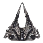 Mitmek&uuml;lgsed Naiste K&auml;ekotid Leopardist &Otilde;lakott &Uuml;he K&auml;epideme Kott Moodne Satchel Pelmeenikott &Otilde;lakott Suur T&otilde;mblukuga Kott Rahakott (30cm<Max Length<50cm) black