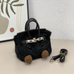 Mini pl&uuml;&uuml;sist &otilde;lakott lukuga Pehme kunstk&uuml;&uuml;likukarv Crossbody Igap&auml;evane t&auml;navar&otilde;ivas 18x16x9cm must