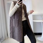 Talvine S&uuml;gisene Vest Naiste Vest Kevadine Soe Paks Vest Naiste Varrukateta Jakk Daamide Vest XXXL kohv