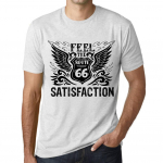 Meeste vintage T-s&auml;rk Graafiline T-s&auml;rk Feel The Satisfaction Vintage White XS anti-flash valge v&auml;rv
