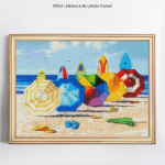 Teemantv&auml;rvimine Rannavarju maastik t&auml;is&uuml;mmargune 5D DIY Teemanttikandid Ristpistes 20X30CM