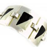 Dolce Vita [E1582] - Bracelet Cr&eacute;ateur 'DV- Zen' Noir Blanc Argent&eacute; must