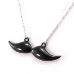 Les Tr&eacute;sors De Lily [J8264] &ndash; musta disainerkaelakee  Moustache must