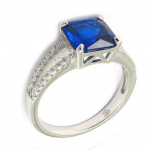 Bague Argent 'Sissi' bleu 54 sinine